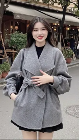 Áo Dạ Ép Cổ Vest Tay Bo Kèm Đai #aoda #aonuxinh #xuhuong 