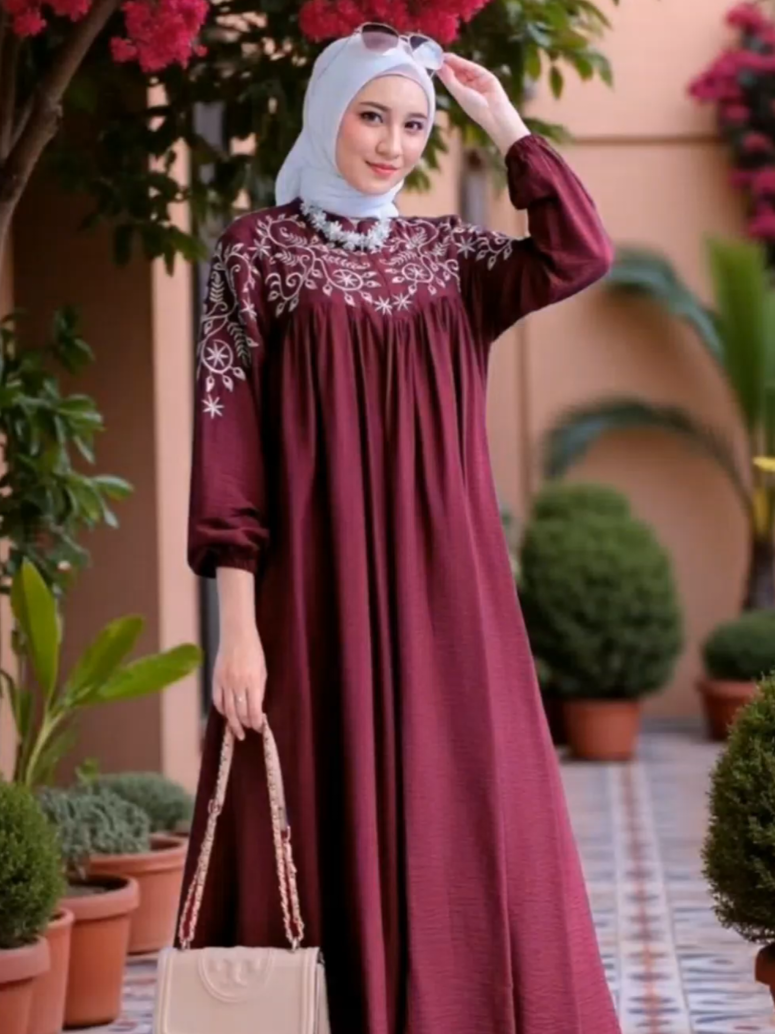 Gamis jumbo bodir kondangan Hitam dress muslim kekinian ukuran L XL XXL 3XL 5XL Dress Wanita Muslim Putih Katun Nyaman Bordir Formal Panjang Kerah Mewah Pesta #gamis #gamiskekinian #gamiscantik #gamismurah #fashion 
