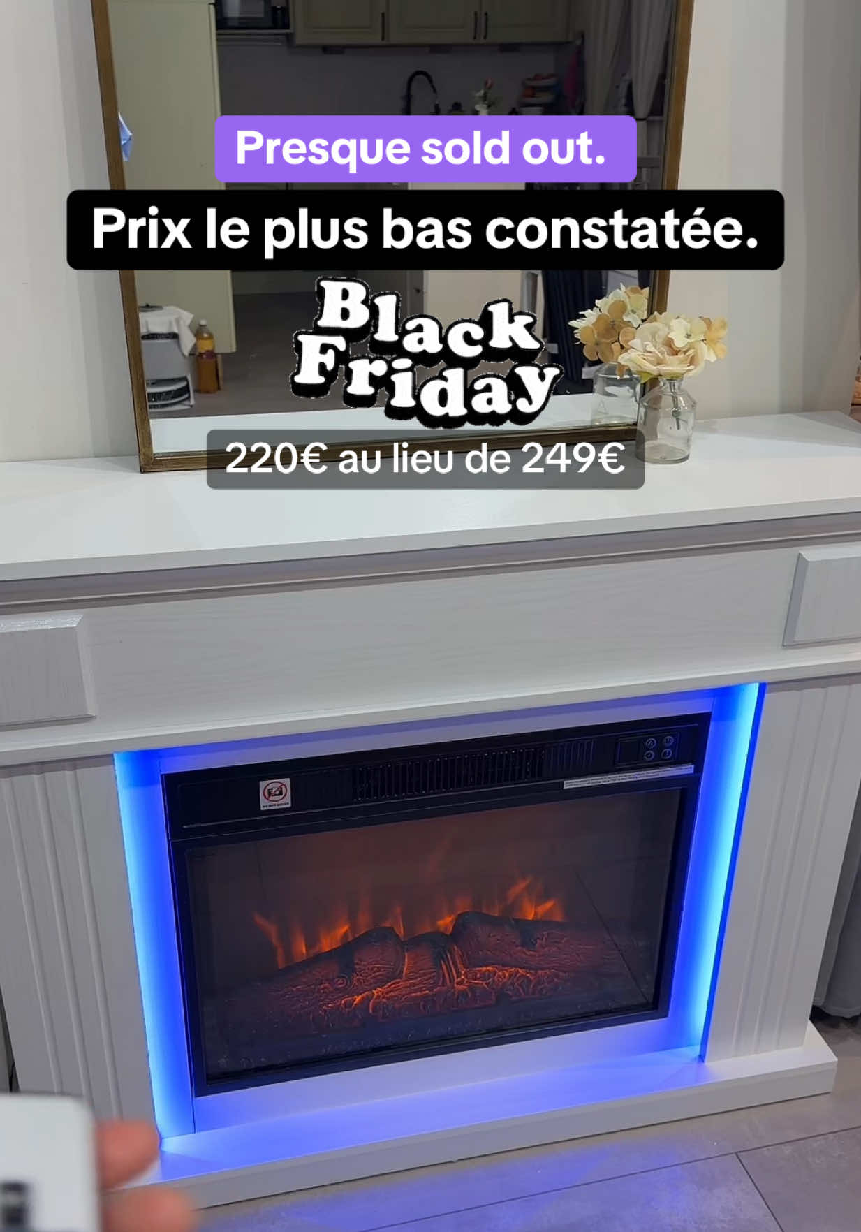 Offre de folie pour la sublime  cheminée 🔥 @YITAHOME Living #ouvretesoffres #tiktokshopblackfriday #blackfriday #offrepourtoi 