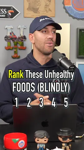 Ranking These UNHEALTHY FOODS Blindly! Which Is Best? #fyp #health #food #rank #dessert 