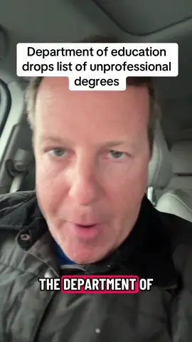 Department of education drops list of unprofessional degrees