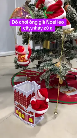 Đồ chơi trang trí ông già noel leo cây nhảy dù ,tặng kèm pin #dotrangtrinoel2026 #trangtridecornhadep#xuhuong 