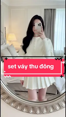 ✨Set váy mùa đông xinh xắn nhẹ nhàng toát lên vẻ quến rũ sang chảnh #thoitrangnu #aochoangtieuthu #vayxeply #phongcachhanquoc #sangchanh 