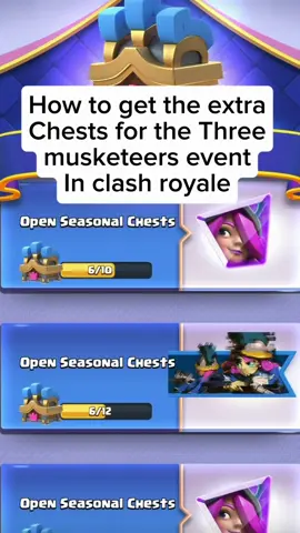 How to grind extra chests for the three musketeers event in clash Royale easily! (Use this before it gets patched/event ends) #CapCut #fyp #clashroyale #tutorial #tipsandtricks 