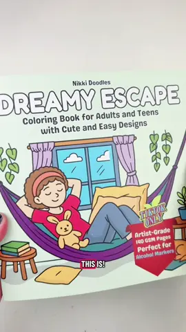 Dreamy Escape: Cute & Comfy Coloring book for adults and teens #coloring #coloringbook 