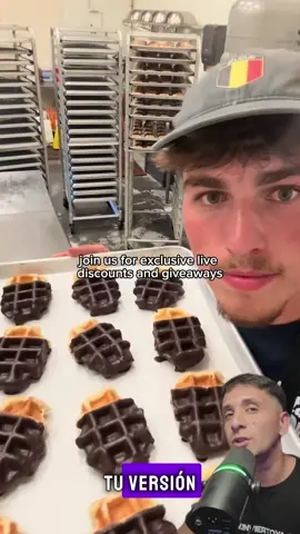 Waffles con chocolate. Ideas de negocio #emprender #ideasdenegocio #emprendimiento