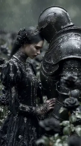 “Amor Que Nem a Chuva Conseguiu Apagar 🌧️🖤🌹” #knight #princess #darkfantasy #epiclove #gothicromance 