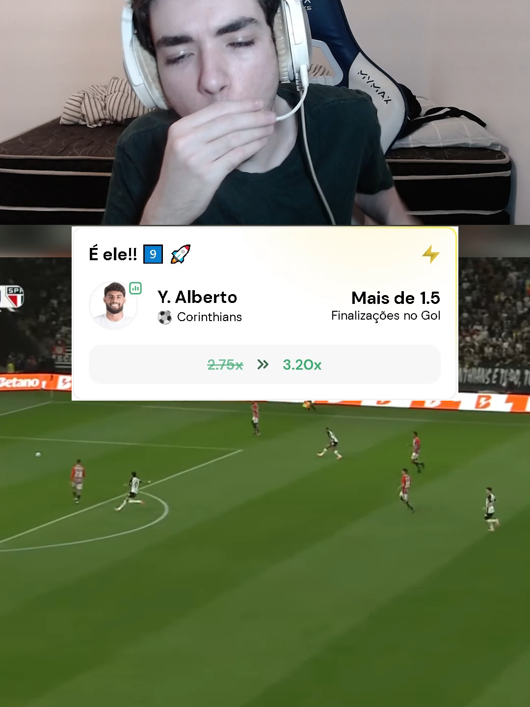 VAMO YURI ALBERTO HOJE É SEM PEDIR MUITO, SÓ 2 CHUTINHOS! #react #futebol #corinthians #saopaulo