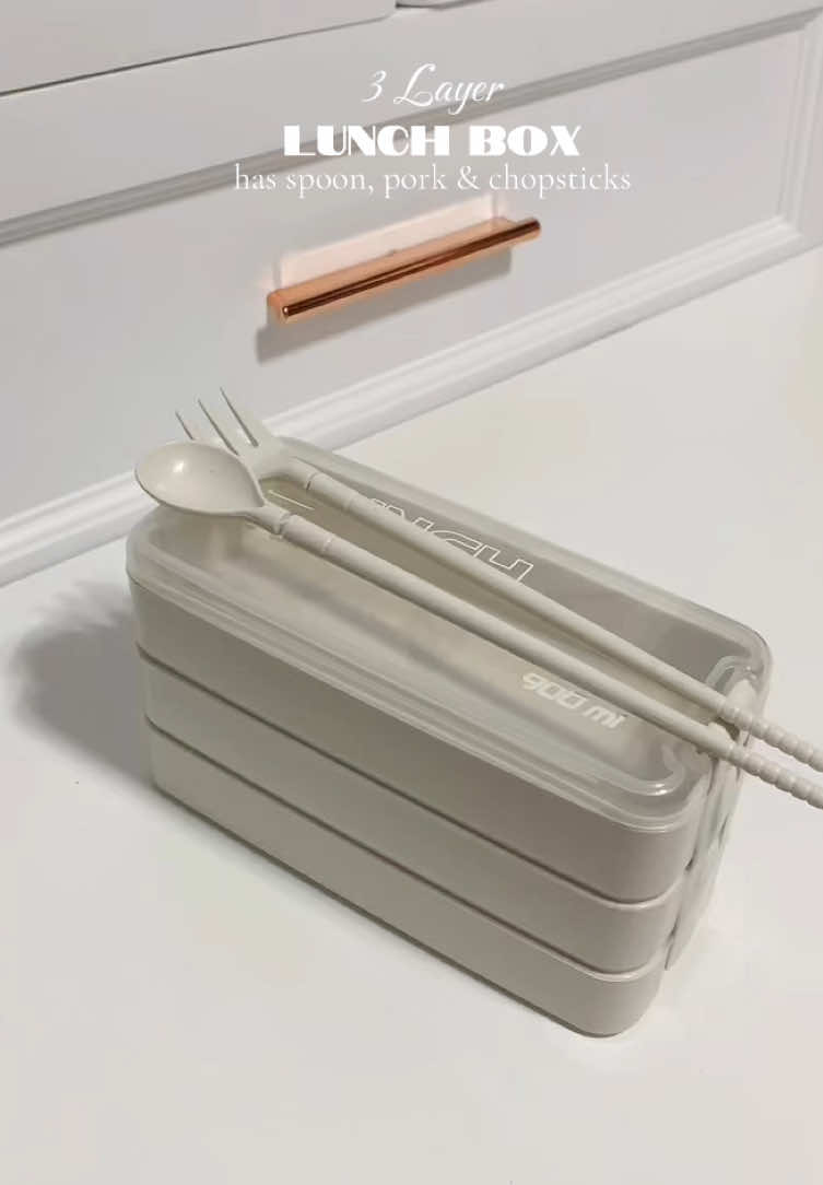 3-layer lunch box for only 100+ pesos💗✨ #lunchbox #lunchboxideas #bentobox #3layer #fyp 