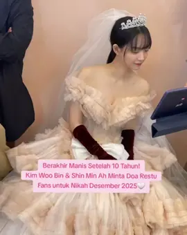 Selamat setelah 10 tahun lamanya. #kimwoobin #shinminah  #drakor #menikah 