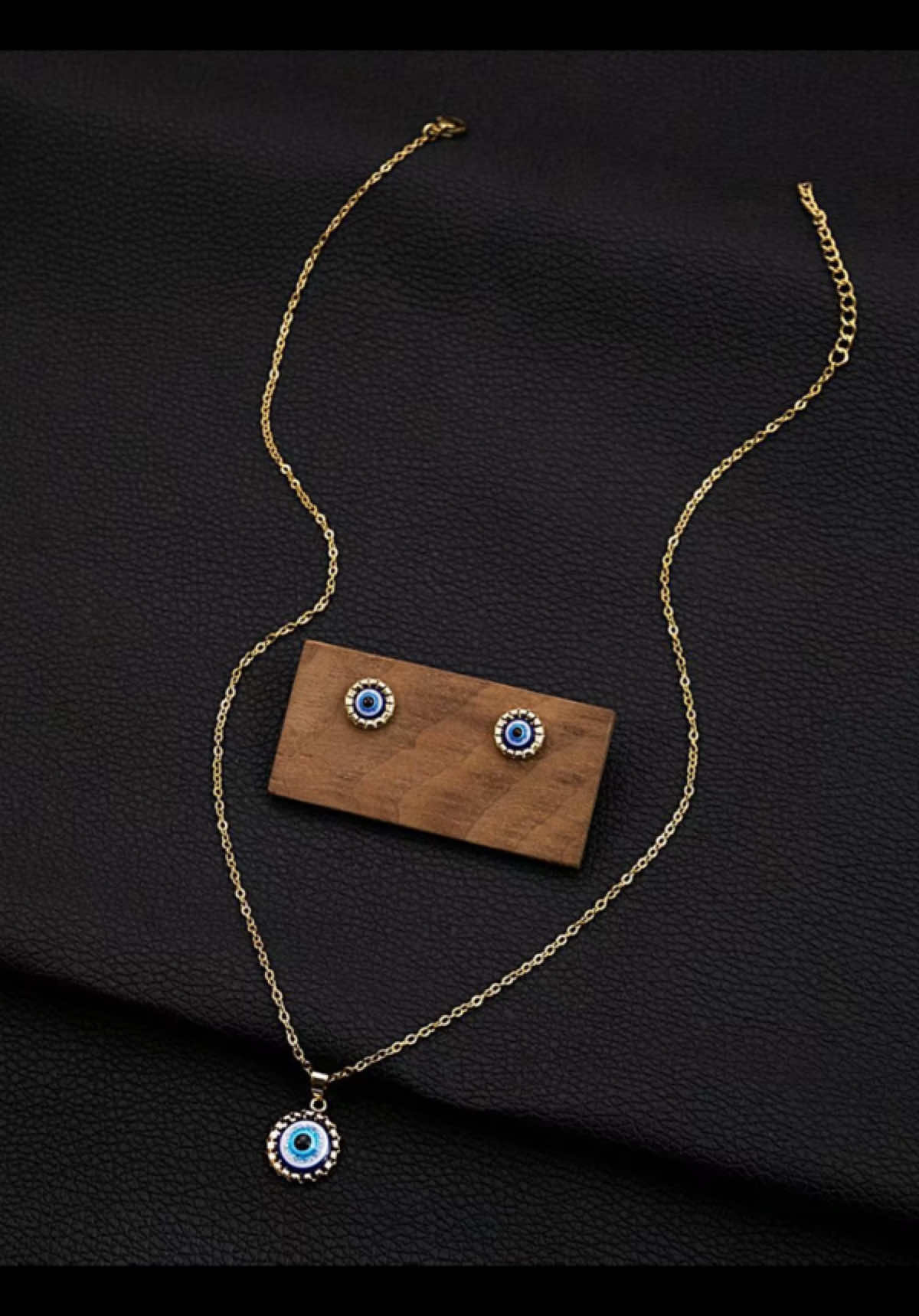 เซ็ตสร้อยคอ+ต่างหู evil eye ปกป้องพลังงานลบ เครื่องรางนำโชค ขับไล่สิ่งชั่วร้าย เสริมฮวงจุ้ย #สร้อยคอevileye #ต่างหูevileye #เครื่องราง #evileye 