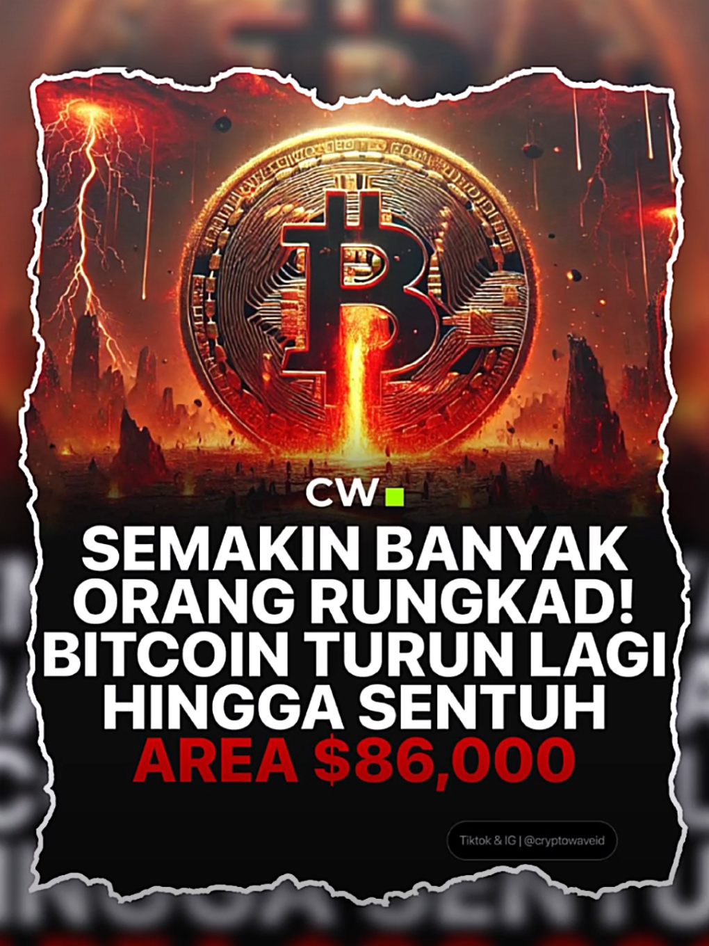 🚨LAGI DAN LAGI BITCOIN SEMAKIN TURUN‼️ Semakin banyak yang rungkad Harga Bitcoin terus terjun lagi hingga menyentuh area $86,000. Semoga posisi kalian tetap aman! #cryptowave #cryptocurrency #investor #bitcoin 
