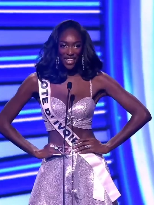 Miss Universe Côte d'Ivoire, Olivia Yacé calls out country name at Final Competition Miss Universe 2025 #missuniversecotedivoire #missuniverse2025 #missuniverse #oliviayace