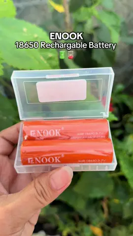 ENOOK 18650 3.7V RECHARGABLE BATTERY 🔋🪫 Must have ang ganitong battery na matagal malowbat. #enook #battery #rechargable #heavyduty #enookbattery 
