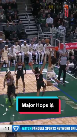 He got wayyyy up 😳 #NBA #Basketball #Bucks #milwaukeebucks #Dunk 