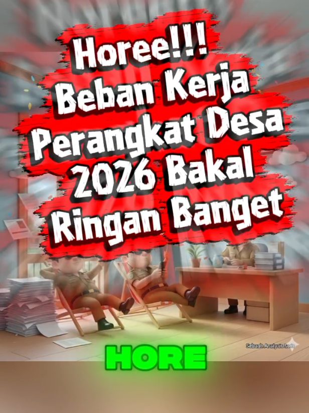 Horeeee!!! Kayaknya Beban Kerja Perangkat Desa 2026 Bakal Ringan Banget! Wah teman-teman desa, siap-siap sujud syukur dulu nih. Soalnya 2026 kayaknya bakal jadi tahun yang enteng banget buat perangkat desa. Kenapa? Karena sekarang lagi heboh isu dana desa dipotong 40% buat bayar cicilan pembangunan gerai dan pergudangan Koperasi Desa Merah Putih. Belum ada PMK-nya? Santai… di Indonesia kadang gosip lebih cepat muncul daripada regulasi. Bahkan gosip suka lebih lengkap lagi isinya. Netizen kita kan memang level dewa. Nah, baru juga banyak yang deg-degan, tiba-tiba muncul pernyataan Gubernur Jawa Barat KDM yang bilang bahwa ke depan kegiatan fisik desa bakal diambil alih Pemerintah Provinsi. Desa? Cuma tinggal nerima manfaat.  #perangkatdesa #kepaladesa #danadesa #koperasidesamerahputih #CapCut 