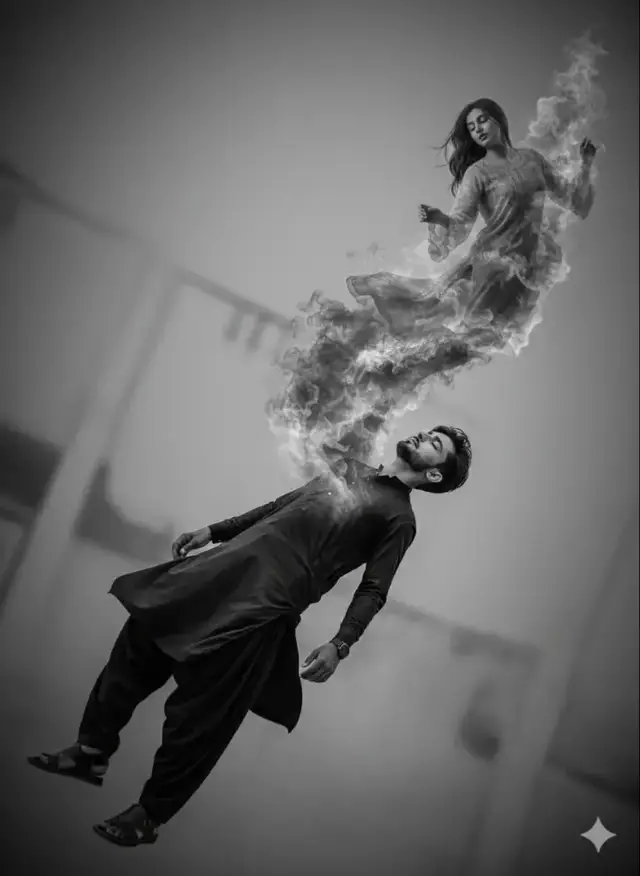 Cinematic photorealistic studio portrait of a handsome young man identical to the reference photo (keep real facial features and proportions). He wears rectangular black sunglasses, a black Adidas tracksuit with white stripes, and Adidas Campus black sneakers.He stands centered with a calm, confident look, facing slightly toward the camera. Large white angel wings extend from his back. Surrounding him are several red-skinned demonic female figures horned, long-nailed, dressed in dark red with black wings gent