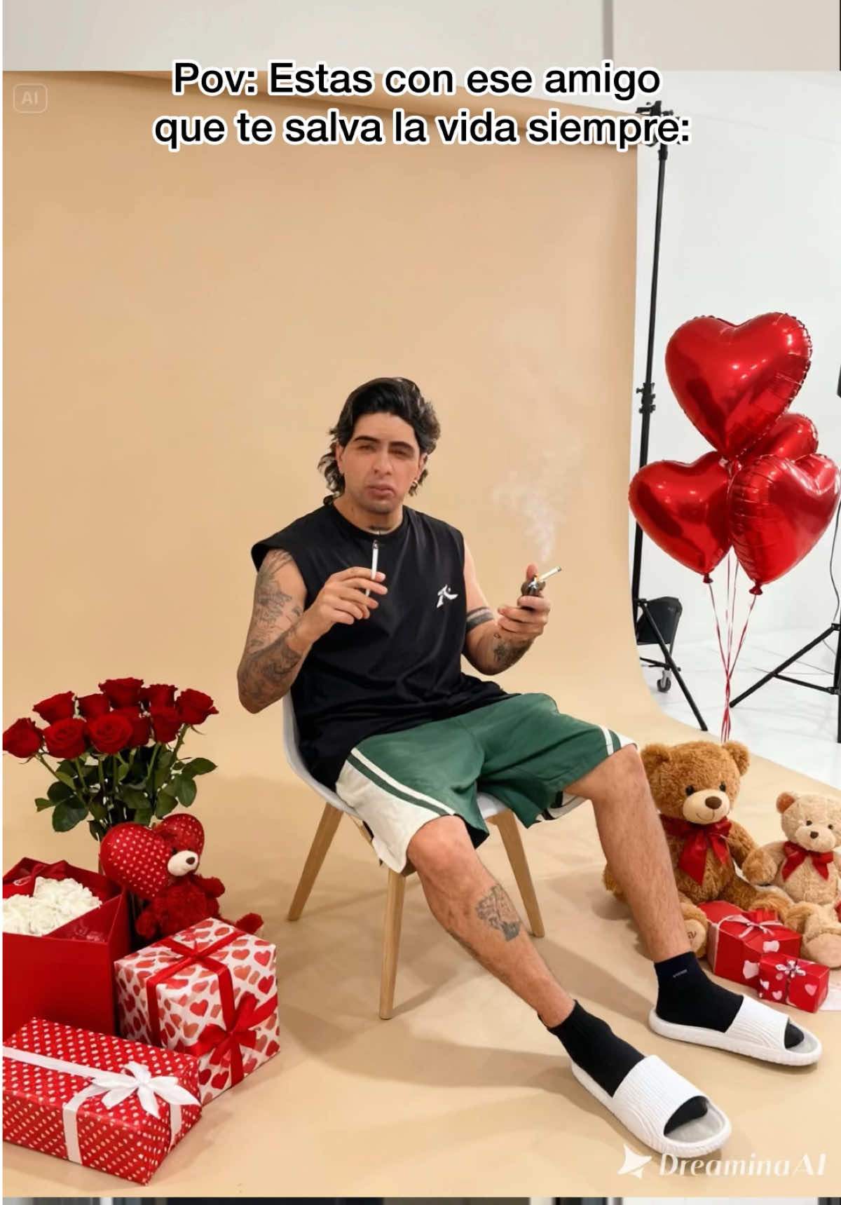 Cuando tu amigo siempre te Salva!! A quien te hace acordar ?? ✌🏻😅😂 || #Dreaminapartner #posterdesign #seedream4 #Dreamina #IA   
