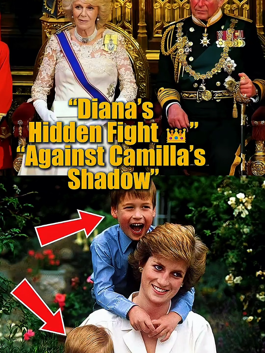 Princess Diana’s Silent Battle Against Camilla 👑✨ Princess Diana’s true strength was never about holding on to Charles—it was about protecting the future of her children, William and Harry. #PrincessDiana​ #RoyalFamily​ #Camilla​ #QueenElizabeth​ #WilliamAndHarry​ ​