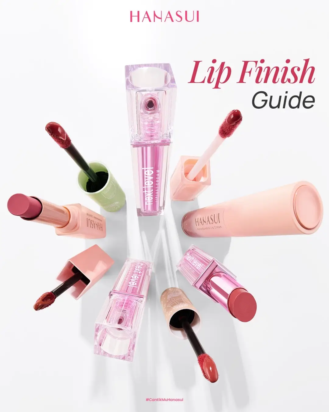 Mulai dari matte yang elegan sampai hasil glossy yang menggoda, Hanasui punya semua!💋 Tinggal pilih sesuai look yang kalian mau deh!😉 Coba komen dong, kalian udah punya koleksi Lippie yang mana aja nih? #CantikMuHanasui #Hanasui #HanasuiMakeup #HanasuiNextLevel #NextLevelSeries