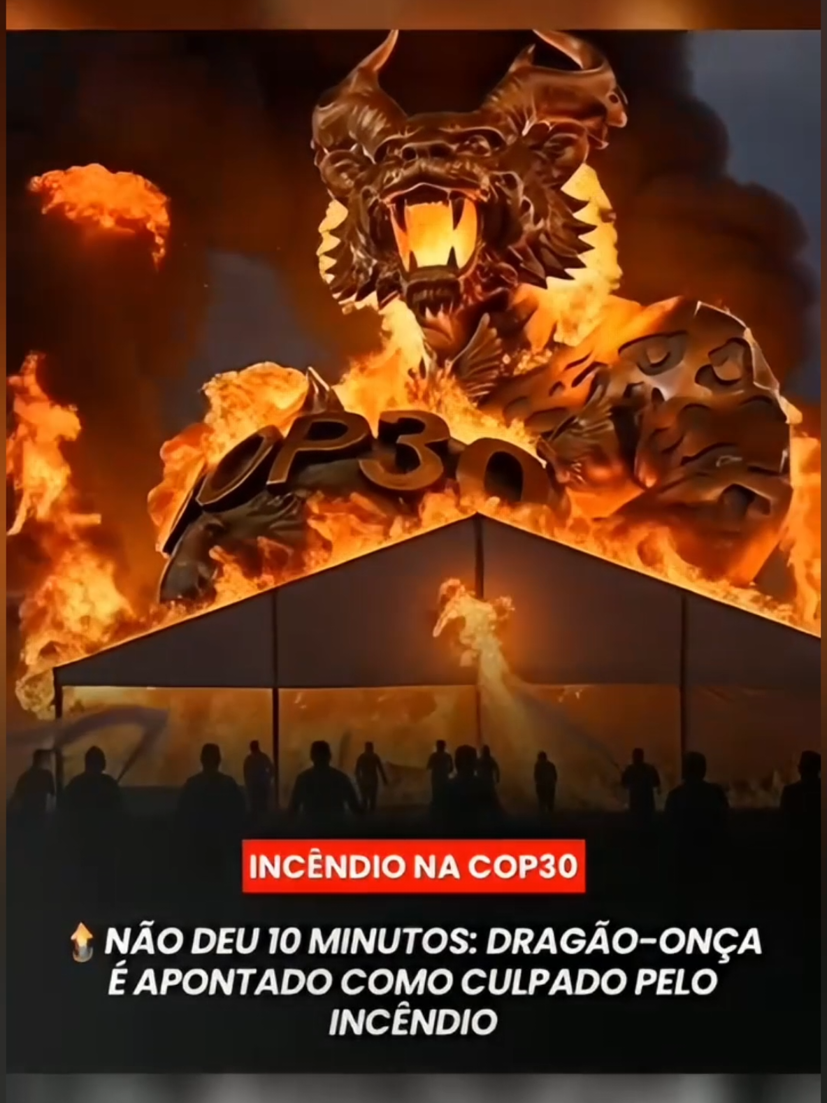 Um princípio de incêndio atingiu uma das zonas da COP30 em Belém e foi rapidamente controlado pelas equipes no local. O curioso é que, antes mesmo da fumaça baixar, já surgiam teorias apontando o Espírito Dragão como responsável. A estátua, presente internacional e símbolo cultural recente da cidade, virou alvo de discursos apressados e interpretações criativas. Moradores acompanharam tudo entre preocupação e humor, levantando a pergunta que ficou ecoando pelas redes: será mesmo culpa do dragão? #SeráMesmoCulpaDoDragão #COP30 #BelemDoPará #Amazônia #DragaoOnça      