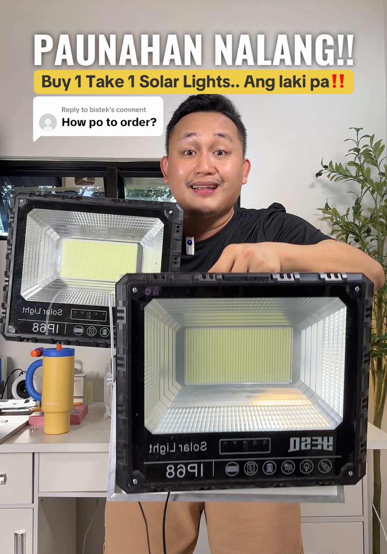 Replying to @bistek Buy 1 take 1 Solar lights. Mas malaki ang 50,000watts na solar light nila! #solarlights #buy1take1solarlight #solar #buy1take1 #solarlight 