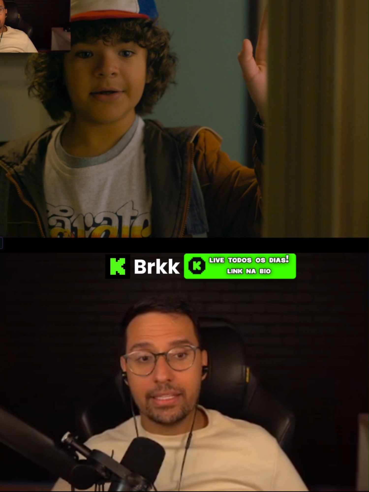 brkk assistindo stranger things#brkk #brkklive #react #strangerthings