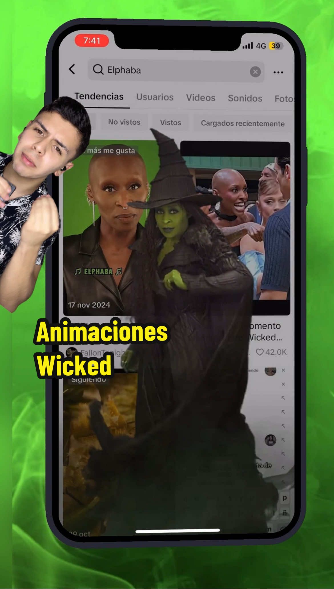 Busca Glinda y Elphaba y te saldrán animaciones de Wicked for good #wicked #WickedForGood #wickedmovie #animation #creatorsearchinsights 