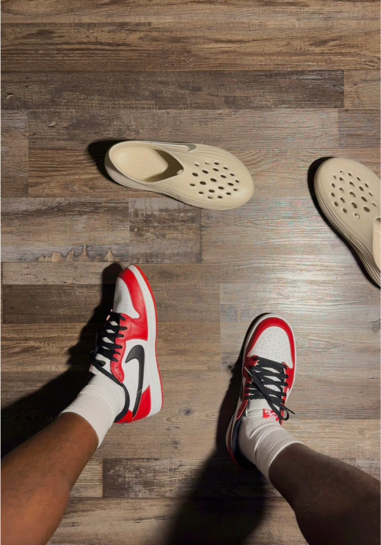 I tried on the @Nike Air Jordan 1 Low OG “Chicago” 2025 🔥👣 Thoughts on feet?  #fyp #sneakers #nike #asmr #jordan 