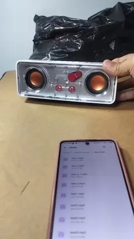 Portable BT Speakers Double Bass with RGB Light Transparent Mecha Subwoofer #rwl_c #tiktokshop #bluetoothspeaker #portablebluetoothspeaker #rgbspeaker #btspeaker #fyp 