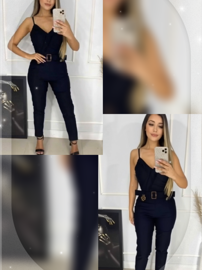 Achei na Shoppe Este lindo, moderno e elegante Macacão social  de alcinha com cinto. Gostou??? Clica  no link da Bio ou Deixa um comentário  eu quero  que envio  o link.#creathorsearchinsight #shopee #achadinhos #macacãofeminino 