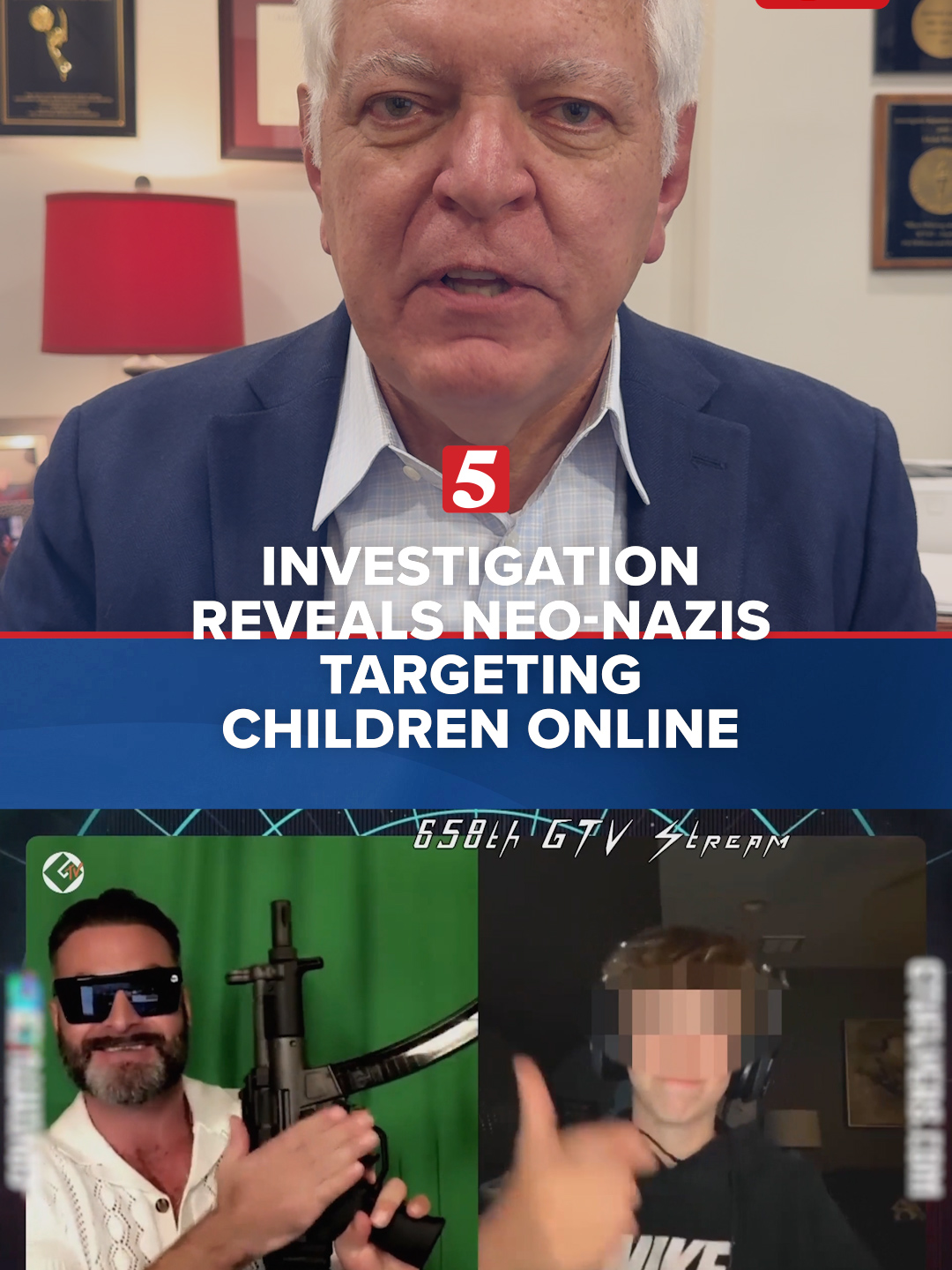 Neo-Nazi propaganda aimed at children. A NewsChannel 5 investigation found an extremist entering video chats with kids, urging some young people to arm themselves for violence.