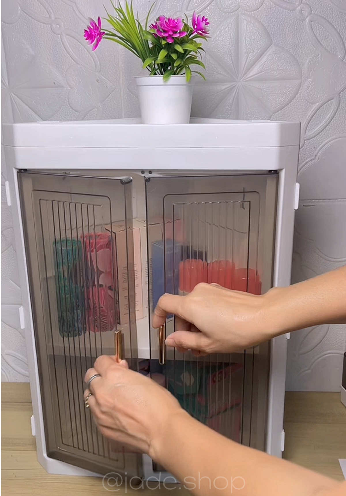 Aesthetic Wall mounted Storage cabinet. #storagecabinet #wallmountedcabinet #toiletstoragecabinet #triangularstoragecabinet #spacesaver 