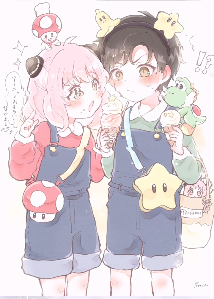 2 má này cute -)));#anime #animeedit #spyxfamily #spyxfamilyedit #anyaforger 