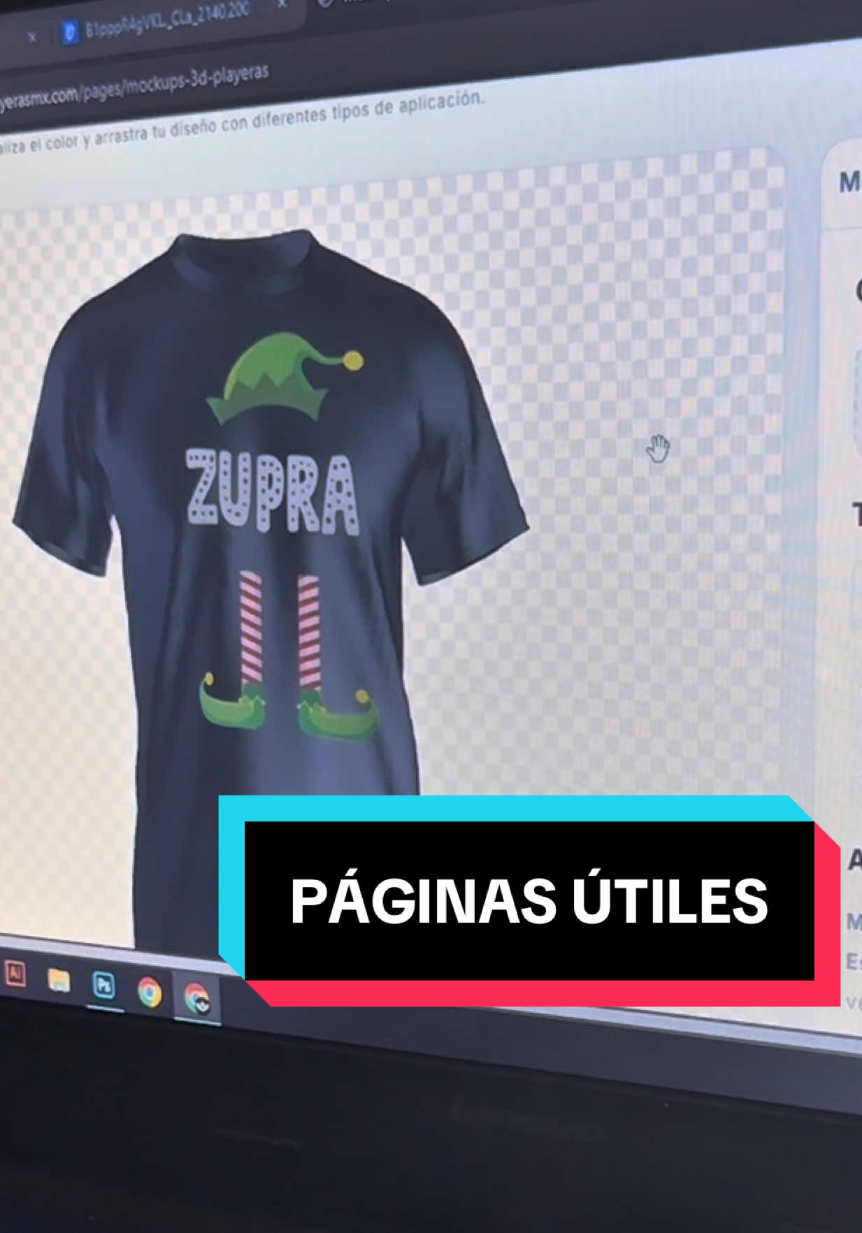 Hoy ocupamos algunas páginas para poder sacar el diseño que el cliente nos pidió😁 #emprendimiento #dtf #playeraspersonalizadas #navidad #buenfinentiktokshop 
