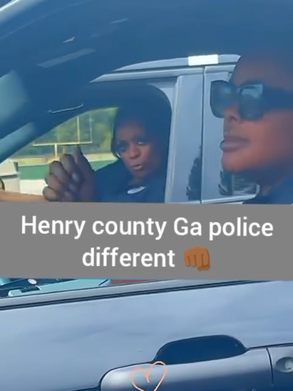 Henry County Police Officers enjoying their music while on patrol.