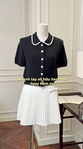 Áo kiểu dạo phố dệt kim cổ sen A4554V ✨ ÁO KIỂU DẠO PHỐ DỆT KIM MỀM MẠI TINH TẾ Chất dệt kim ôm nhẹ, mang đến vẻ trẻ trung và thoải mái cho những ngày xuống phố. ✨#BBSTORES #thoitrangnu #aodaopho