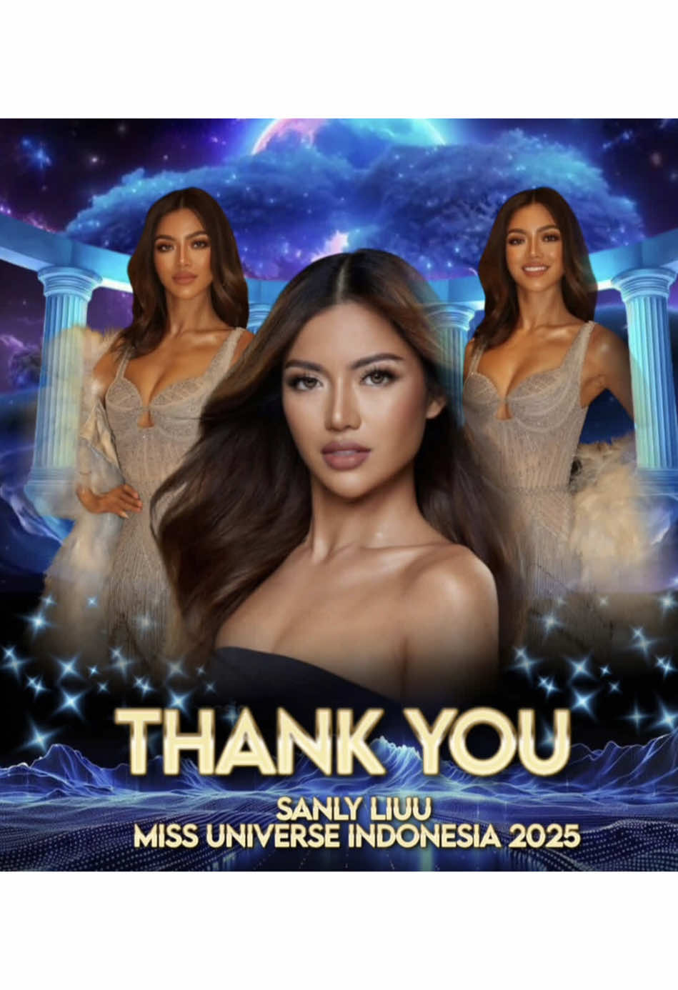 Thank you Sanly @Sanly Liuu 🫶🏻 Your fight for Indonesia at Miss Universe 2025 was extraordinary May luck wasn't on your side, but rest assured, you remain a champion in the hearts of your fans Once again.. thank you so much ❤️ #the74thmissunivesre #missuniverse #missuniverseindonesia2025 #beautypageant #fyppppppppppppppppppppppp 