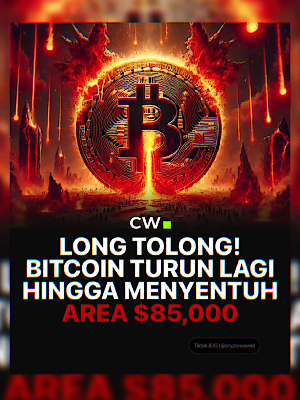 Bitcoin kembali turun lagi hingga menyentuh area $85,000. Apakah posisi kalian aman guys? 😭 #cryptowave #gabrielrey 