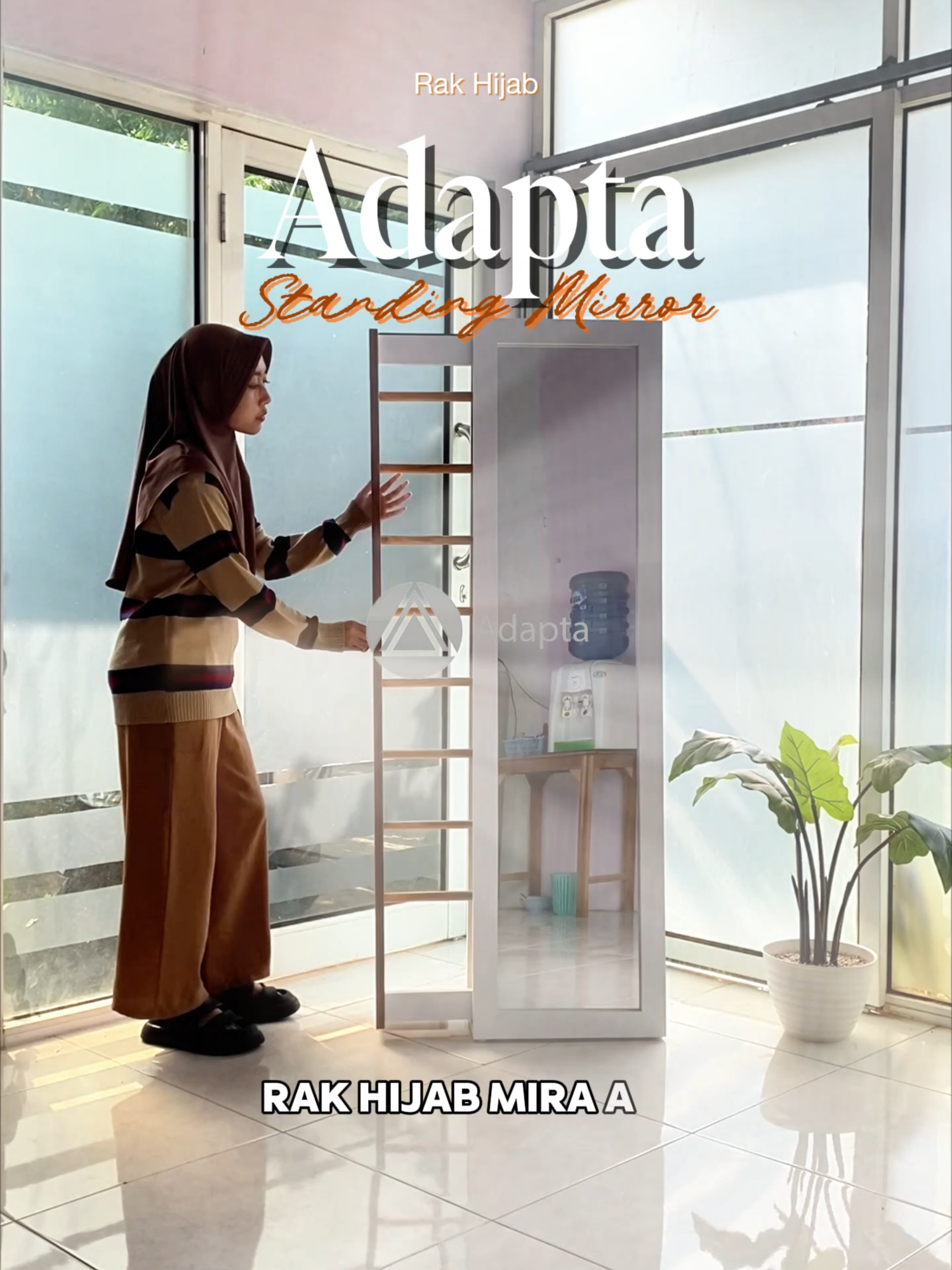 Hijab sering berantakan dan bikin mood rusak? Aku juga dulu begitu! Sampai akhirnya pakai Adapta Standing Mirror Rak Hijab Full Tanpa Storage Bawah—cermin multifungsi dengan 7–8 penyangga hijab yang rapi, estetik, dan pas banget untuk ruang kecil. Solusi simpel untuk kamar makin cantik dan hijab selalu siap pakai! ✨ 🪚 Bisa Custom ukuran & warna 📦 Bisa COD seluruh Indonesia 🔊 More info: 085 172 300 793 #RakHijab #StandingMirror #DekorKamarEstetik #HijabRapi #CerminMinimalis  #furyou