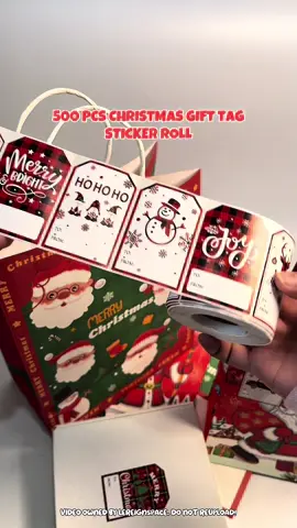 Christmas gift-wrapping hack: Get this 500pcs Christmas gift tag sticker roll. Tipid pa compared sa Christmas cards sa mall, and sobra dami nito na Christmas sticker roll aabot pa next year. #christmasgifttags #gifttags #christmaspaperbag #christmasgiftideas #giftwrap 