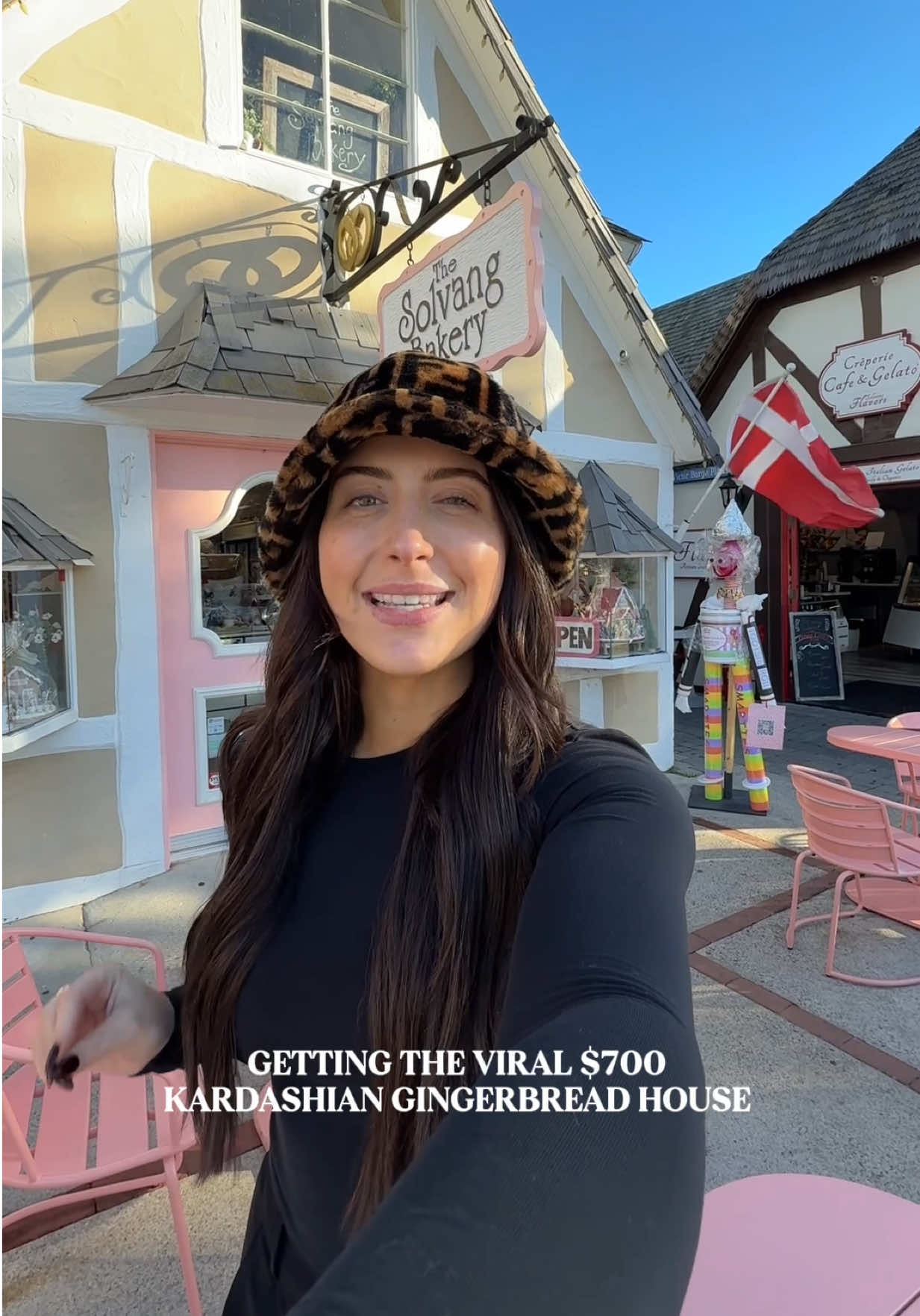 Been waiting for WEEKS to pick up my gingerbread house from @The Solvang Bakery !! I’m so excited 🎄#solvang #gingerbreadhouse #kardashians #holiday #christmas 