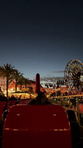 Incredicoaster at night!  #incredicoaster #disneyland #sunset #fyp 