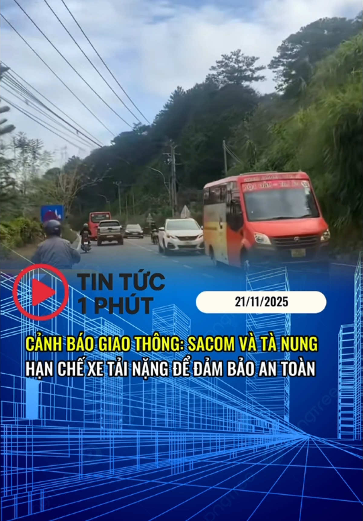 Cảnh báo giao thông: Đường Sacom và Tà Nung hạn chế xe tải nặng để đảm bảo an toàn #creatorsearchinsights #viral #dalat #sacom #mimosa 
