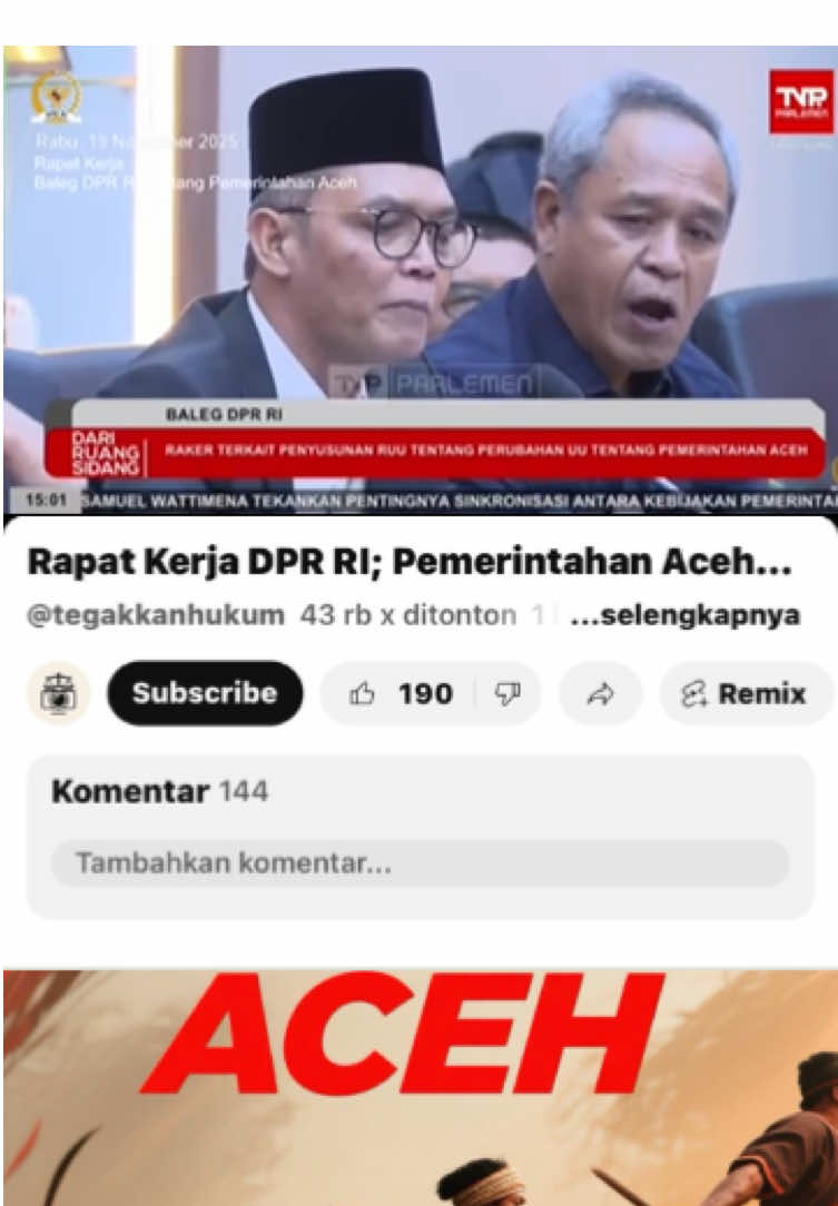 Jangan alergi dengan MoU Helsinki karena tidak semua anggota GAM Ingin bersatu dengan NKRI Tegas TA Khalid #aceh #beritaterkini #mediaaceh #GAM #NKRI 
