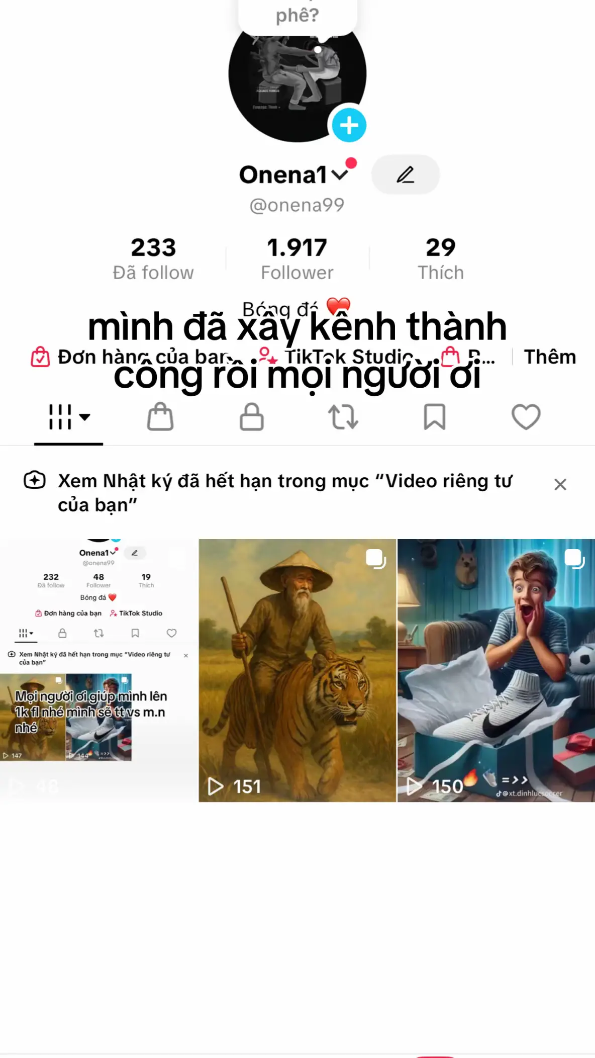 mình đã xây kênh thành công rồi mọi người ơi