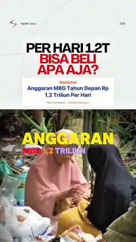 Program Makan Bergizi Gratis (MBG) akan berlanjut buat tahun depan. Badan Gizi Nasional (BGN) pastiin 82,9 juta orang bakal jadi sasaran program yang diinisiasi Presiden Prabowo Subianto itu. Dilansir detikFinance, Kepala BGN Dadan Hindayana bilang pihaknya bakal mengalokasikan anggaran sebesar Rp 1,2 triliun per hari untuk program MBG di tahun depan. Besarnya anggaran tersebut nunjukin keseriusan pemerintah dalam perbaikan gizi masyarakat, terutama anak-anak dan kelompok rentan. Harga king Emyu 94 Triliun, bayangin Ole jadi striker nya Emyu... #pdiperjuangan #anggotafraksipdiperjuangan #mu #indonesia #bola 