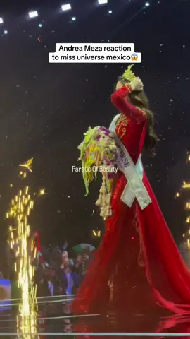 Andrea Meza reaction to miss universe mexico 😱#andreameza #mexico #missuniverse #fyp #foryou 