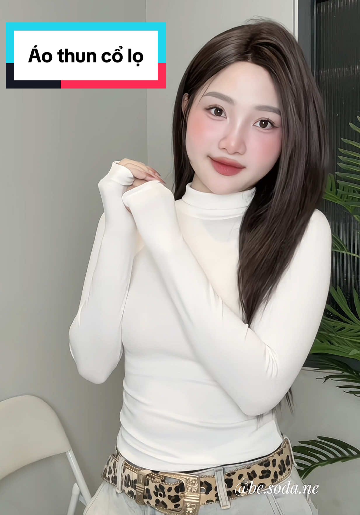 Áo Thun Nữ Cổ Lọ 8p Dài tay #aothuncolo #aogiunhiet 
