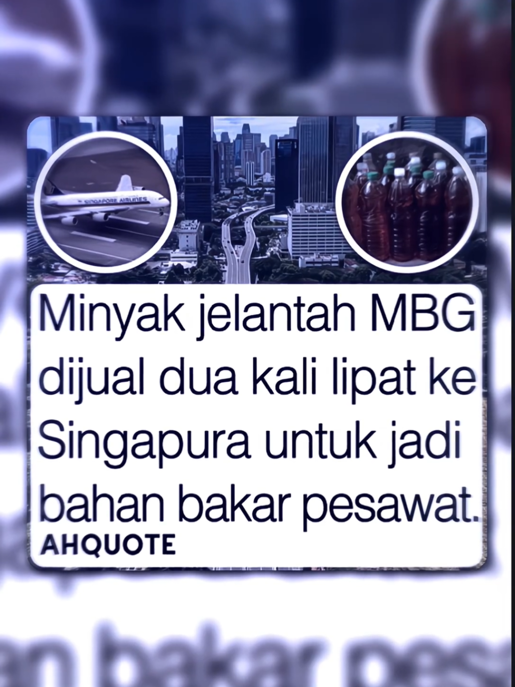 Penjelasan⬇️ Program Makan Bergizi Gratis (MBG) yang dijalankan pemerintah ternyata tidak hanya berdampak pada peningkatan gizi anak. Kepala Badan Gizi Nasional (BGN), Dadan Hindayana, mengungkapkan adanya potensi bisnis luar biasa dari limbah program ini: minyak jelantah. Menurut Dadan, minyak jelantah yang dihasilkan dari dapur-dapur MBG kini menjelma menjadi komoditas ekspor bernilai fantastis, bahkan dijual dengan harga dua kali lipat dari harga normal. Minyak jelantah tersebut diolah menjadi bioavtur yang diminati maskapai internasional, salah satunya Singapore Airlines. 